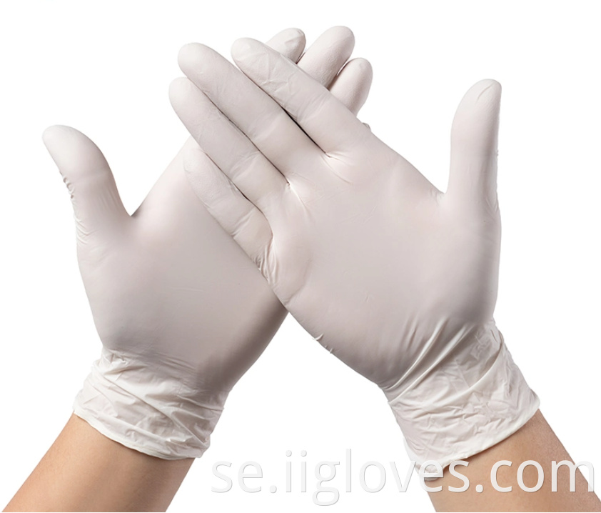 Latexhandskar engångsbelagliga latexhandskar pulverfri låda kirurgisk medicinsk undersökning latex handhandskar tillverkare tillverkare